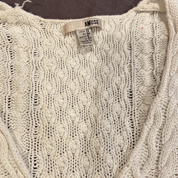 Amuse Society Long Sweater White - Picture 5 of 6